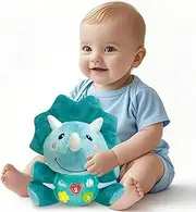 daboot Baby Toys 6 to 12 Months, Cute Soft Plush Stuffed Animal Baby Newborn Dinosaur Musical Toys for Toddlers Babies 0 3 6 9 12 Month Birthday for Girls and Boys