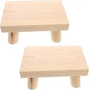 DECOMELODY 2Pcs Short Stool for Home Use Rounded Corners for Safety Versatile Footstool for Kitchen Bathroom and Potty Training