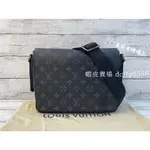 ❥真愛名牌精品❥LV M46255 DISTRICT PM 新款 黑花 翻蓋 斜背包(背帶刺繡款)