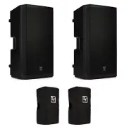 Electro-Voice ELX200-15P 15-inch Powered Speaker Pair With Covers Bundle
