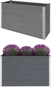 Garden Bed 59.1"x19.7"x35.8" Gray-3608