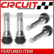(Set of 4) Circuit Performance TR414 Long Chrome Sleeve Snap-In Valve Stems