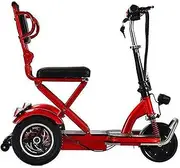 CHONGHAN Powered Mobility Scooters, Folding Mobility Scooter Carrier Electric Scooter 3 Wheel Travel Mobility Scooter w/Seat for Adults Electric Wheelchair Scooter