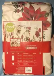 NEW Food Network Juniper Berry Holiday Tablecloth Christmas 60"X 102" Rectangle