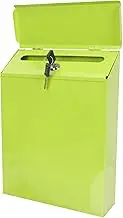 HOMSFOU Wall Mounted Mailbox with Storage Capacity Multi Function Suggestion Box for Letters Documents and Newspapers Stylish Design for Home Convenience