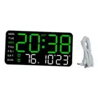 LED Digital Wall Clock For Daily Use AAA Battery Mode Daylight Saving Time
