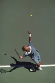 French tennis player Nicolas Escude competing to reach the semifin- Old Photo