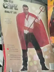 45 " Red Cape with Collar ~ Adult VAMPIRE COSTUME CAPE 50 % off final sale