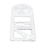 Drawing Ruler Set Multi Angle Shape Stencils for Kids Drafting Tools