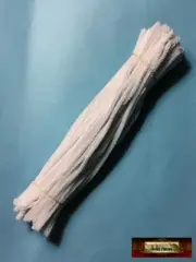 M00943x4 MOREZMORE 100 Pipe Cleaners WHITE Chenille Stems