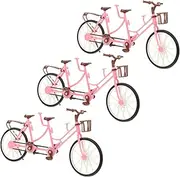 Sosoport Mini Accessory Tandem Bike Cycle Model Miniature Bike Toy for Boys and Girls Home Decoration