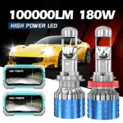 H4 H7 9005 9006 H11 Mini Bi-LED Projector Lens 180W 100000LM Hi/Lo Headlight Kit