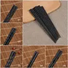 1 Pair Chinese Kitchen Portable Non-slip Alloy Sushi Chopsticks Japanese