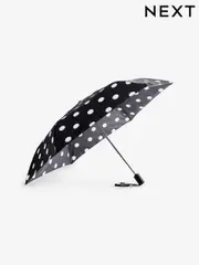 Black/Cream Spot Auto Open/Close Umbrella (423949) | $26