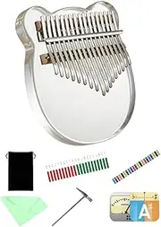 Luwecf Mini Thumb Piano Keychain Music Tools for Travel And Leisure, Bear