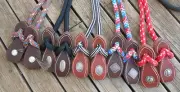 6FT HORSEMENS PERFORMANCE REINS with SLOBBER STRAPS and CONCHOS