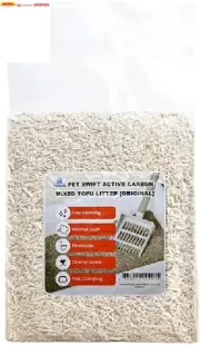 Active Carbon Mixed Tofu Cat Litter (Original) - Flushable, Clumping, Odour Cont