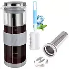 Cold Brew Coffee Maker Jar Pitcher 800ML Stainless Steel with Cup Brush1163