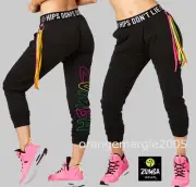 ZUMBA Harem Hip Hop DANCE PANTS Capri Party Tassel SWOON Hips Don't Lie L,XL,XXL