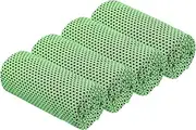 uxcell Cooling Towel 40"x12", 4 Pcs Ice Towel for Neck and Face, Soft Breathable Chilly Sweat Absorbing for Yoga Sports Camping Fitness Running, Bright Green