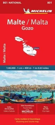 Malta - Michelin National Map 801 by Michelin (French) Folded Book