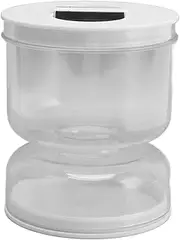Pickle Jar with Strainer Flip, Double Leak Proof Pickle and Olives Jar Container, Food Storage Container Flip Hourglass Jar, Pickle Flip Jar Dry and Wet Separation Cans Juice