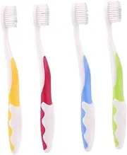 Soft Bristle Kids Toothbrushes Set of 4 Anti Handle Toddler Training Oral Care Tools Green Yellow Red