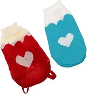 HOLIDYOYO Dog Sweaters Collection 2 Pcs Knitted Turtleneck Sweaters Warm and Comfortable for Small Dogs Outfits Daily Wear