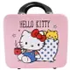 小禮堂 Hello Kitty 旅行硬殼手提化妝箱 (粉坐姿咖啡款)