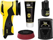 Farécla G Plus Dual Action Mini Polisher Kit – Cordless 10.8V DA Tool with 12mm Throw, Ø74mm Plate, Battery, Charger, G Mop Pad & G360 Compound
