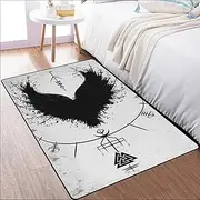 Viking Norse Mythology Odin's Symbol Area Rug, Soft, Durable Flannel Floor Throw Mat for Outdoor and Indoor - Living Room, Kitchen & Bathroom Decor Carpet(Color:Valknut,Size:150 x 240CM)
