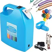 Portable Electric Balloon Inflator, Rechargable Long Balloon Air Inflator with 100 Balloons, Balloon Stuffing Machine, Twisting Modeling Balloon Machine, Portable Air Pump for Parties Blue