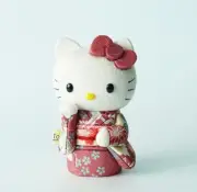 【Maneki-Neko】japanese lucky cat HELLO KITTY Kimono(purple) Traditional crafts