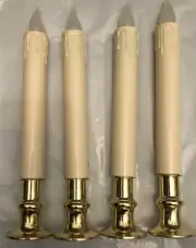Set OfFour Traper Candles With Brass Holders&Timer-(new)