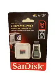 SanDisk Extreme Pro 64GB MicroSDXC UHS-II card
