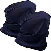 [WOXVM] 2 Packs Neck Gaiter Face Mask Scarf, Reusable Neck Cover UV Protection Balaclava for Men Women Outdoor Sport