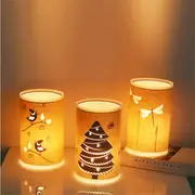 E27 Hand Carved Warm Desk Light Parchment LED Table Lamp for Home Decor 31986 ELK