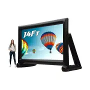 Upgrade PVC Airtight Movie Screen 14Ft Outdoor Inflatable Movie Screen No Nee...