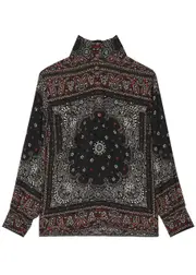 Zimmermann Matchmaker Printed Satin Blouse - Black And White - 3 (UK 14 / L) 3 (UK 14 / L)