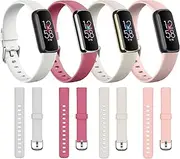 SZBAMI 4 Packs Bands Compatible with Fitbit Versa/Versa 2/Versa Lite/Special Edition Soft Silicone Sport Strap Wristband for Fitbit Versa Smart Watch Women Men Small Large