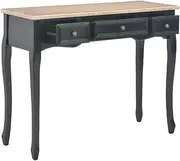 Dressing Console Table with 3 Drawers Black | Modern Entryway Table | Sturdy & Spacious Storage for Hallway, Living Room | Ideal for Small Spaces & Home Organization