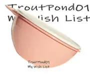 TUPPERWARE Thatsa Bowl Medium 19 Cups Pastel Pink / Salmon Color with Seal New