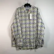 Men's Tommy Bahama Matina Check L/S Button Up, Size 3XL - New Blue Opal