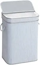Laundry Basket with Lid, 72L Bamboo Laundry Hamper with Removable Liner, Collapsible Storage Dirty Clothes Basket with Handles for Laundry Bedroom (Grey)