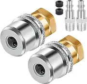 Snblzhef Air Chuck 2 Pack, Heavy Duty Closed Flow Lock on Tire Chuck with 1/4inch NPT for Quick Connect Inflator Gauge Compressor