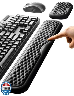 Vaydeer Wrist Rest for Keyboard and Mouse, Computer Ergonomic Wrist Support P