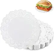 LELE LIFE 200Pcs Paper Doilies for Food Tables, Paper Doilies 6 Inch Round, Paper Lace Doilies for Crafts Desserts Cake, White Doilies Placemat for Party Weddings Birthday