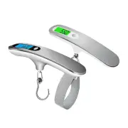 ANYGLEAM Silver Red Button Travel Luggage Weighing Scale Red Button 50Kg Accurate Measure Electronic Portable Digital Display