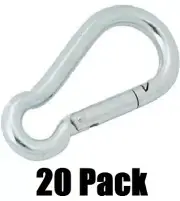 (20) ea Apex Tools T7645036 7/16" Malleable Iron 200 lb WLL Spring Snap Link