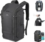 Hakuba 4977187005127 GW-Standard Ridge Lens Backpack 19 AZ Black AMZSGWSR-LBP19 Camera Backpack for Comfortable Carrying of 300mm F2.8 Class Large Aperture Telephoto Lens